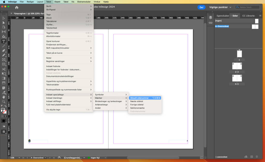 indesign sidetal