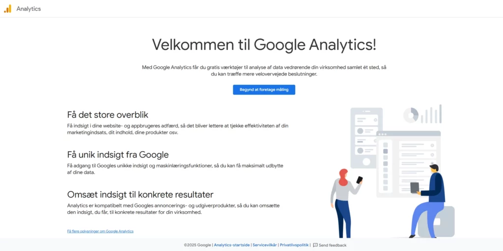 Opret Google Analytics-konto