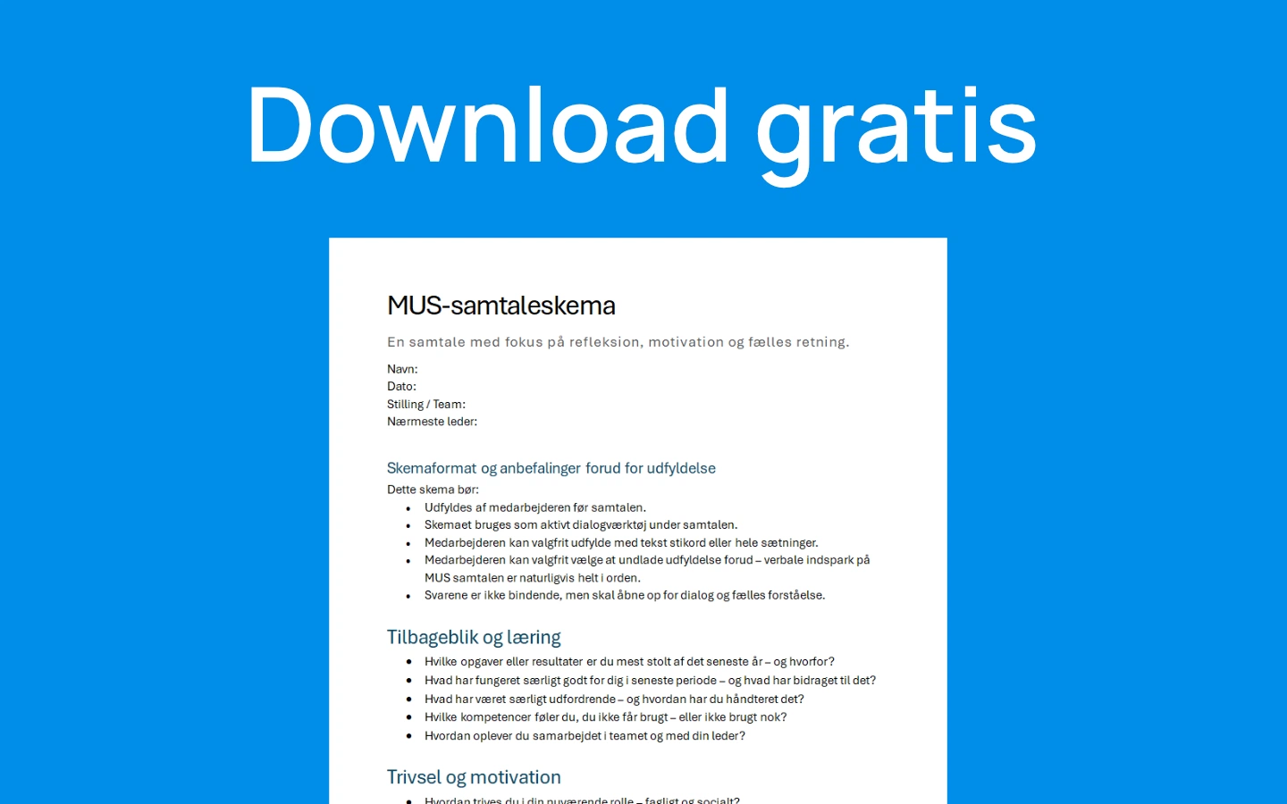 Download gratis mus samtale skema