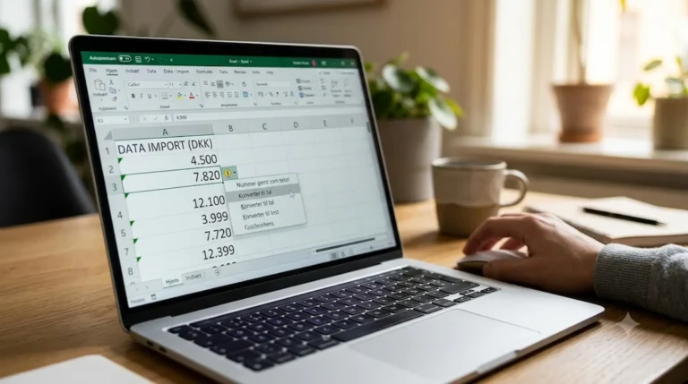 Tekst til tal Excel AI